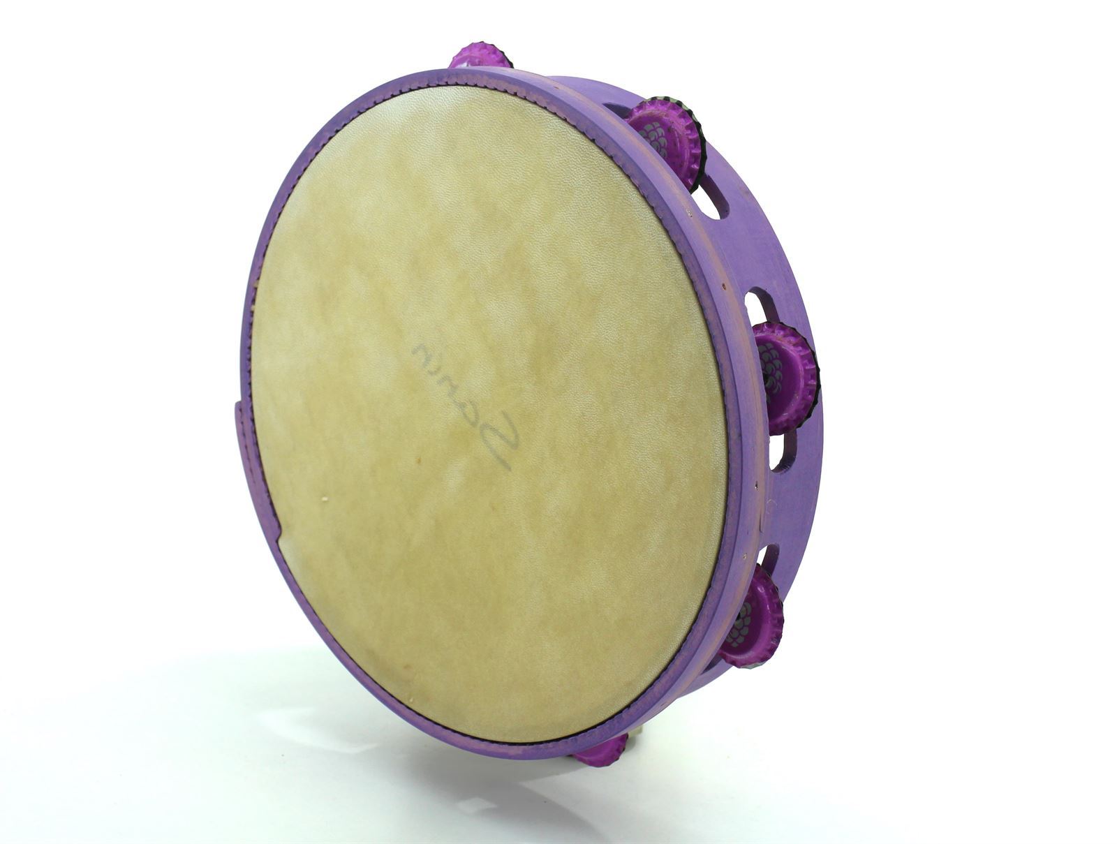 Pandeireta 7 pares cor violeta e chapas de refugallo - Imaxe 1
