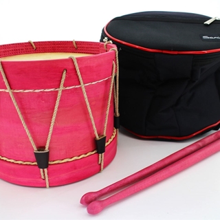 Conxunto tambor cor neno/a + baquetas cor + funda - Imaxe 1