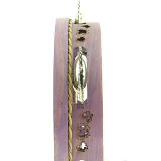Pandeireta 5 pares cor violeta e decorado de bolboretas - Imaxe 1
