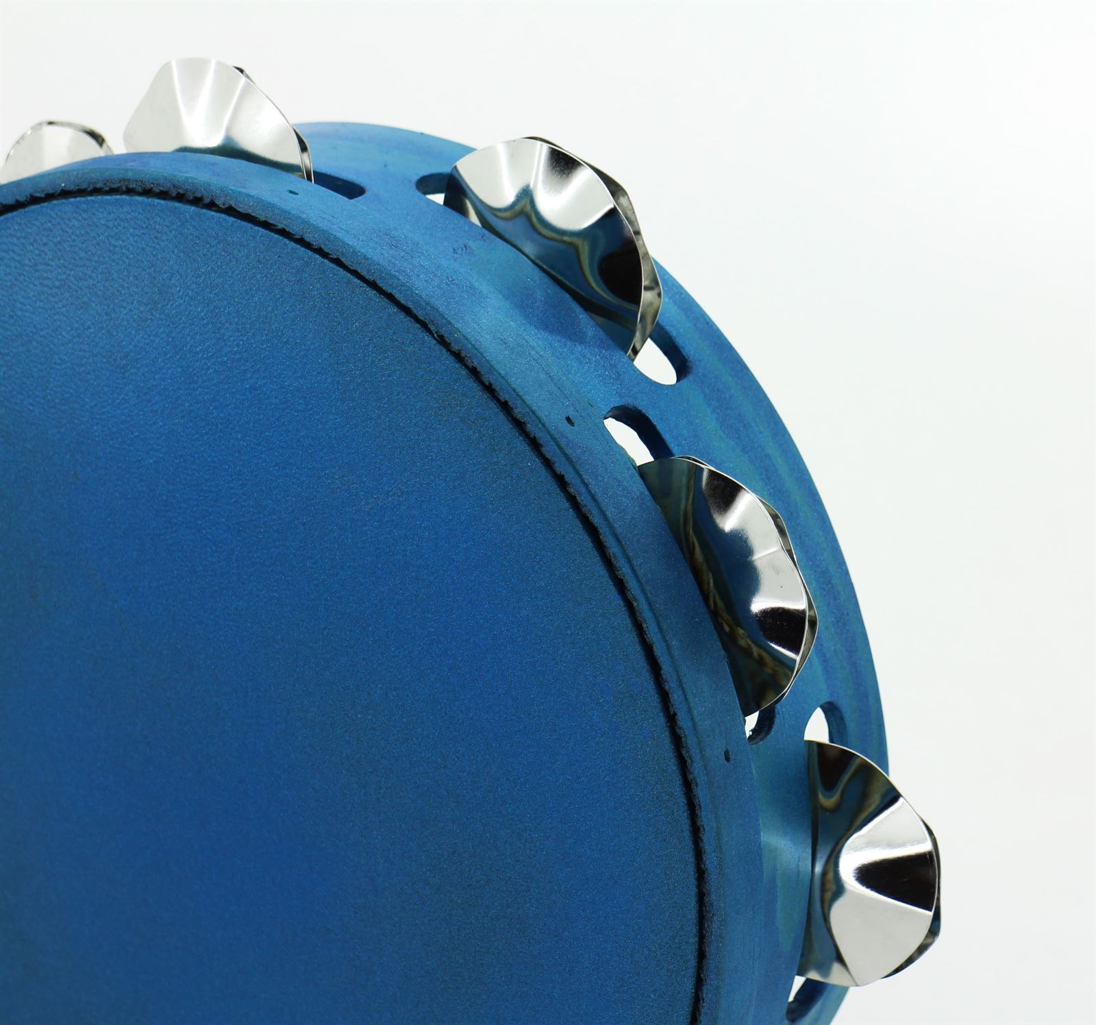 Pandeireta azul metalizado de 9 pares de ferreñas manuais - Imaxe 1