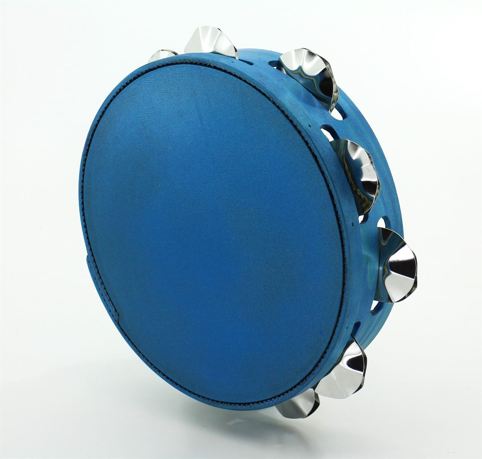 Pandeireta azul metalizado de 9 pares de ferreñas manuais - Imaxe 2