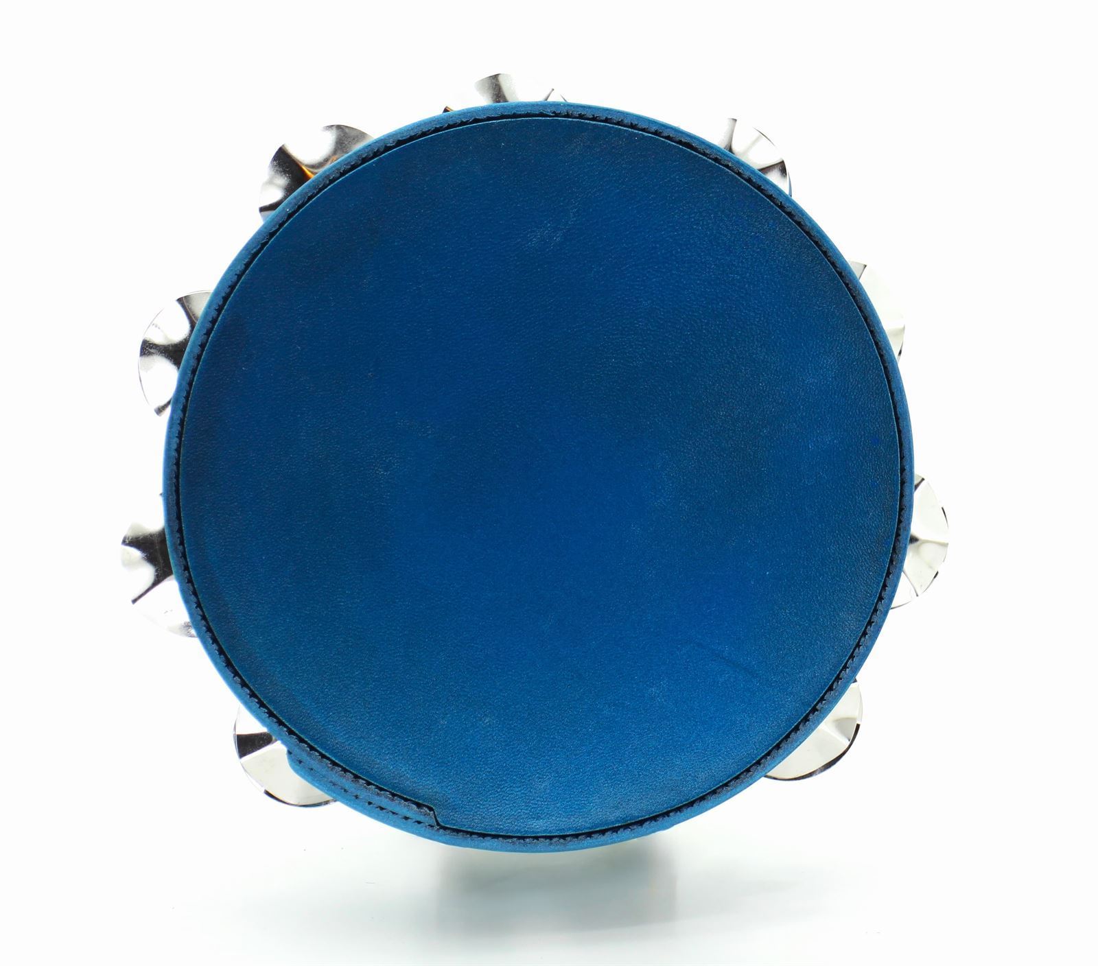 Pandeireta azul metalizado de 9 pares de ferreñas manuais - Imaxe 3