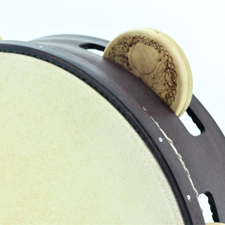 Pandeireta marrón de 5 pares (tamaño 9 pares) de ferreñas de madeira de buxo - Imaxe 2